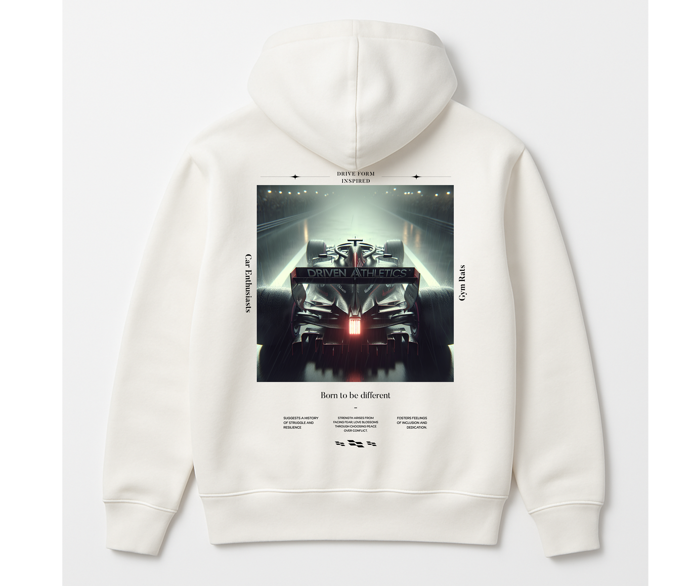 Pole Position Premium Hoodie (Ivory White)