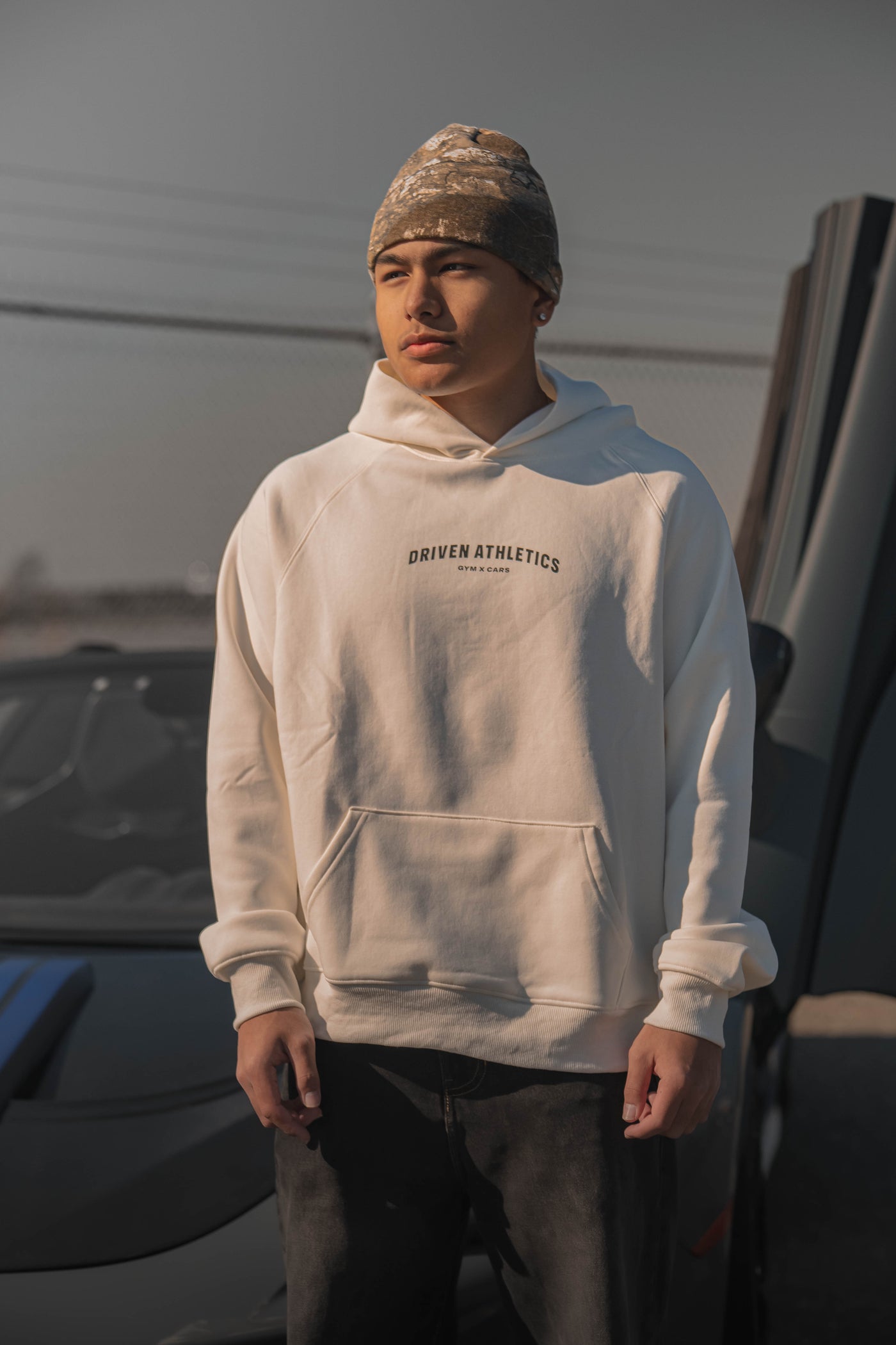 Pole Position Premium Hoodie (Ivory White)